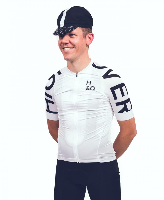 HIGH&OVER snow white road cycling jersey