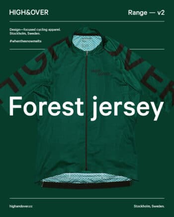 Forest green cycling jersey